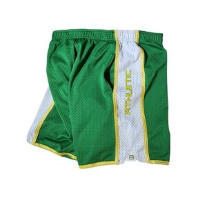 90s Vintage Beverly Hills Polo Club Athletic Shorts Reversable Basketball Green